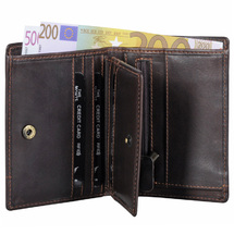 The Monte RFID-safe 2+1 delad Plnbok i Brunt Lder - 9 kort