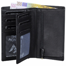 The Monte RFID-safe 2+1 delad Plnbok i Lder - 16 kort