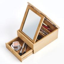 Sminkbox & smyckeskrin: Zeller Present Makeup Box / Smyckeskrin i Tr Med Spegel