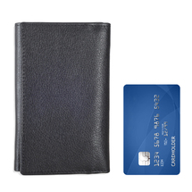 Bruuns Tredelad Plånbok i Läder för 10 Kort - Svart - RFID safe