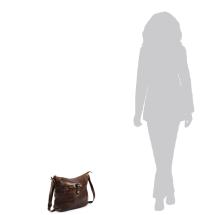 Pia Ries Brun Crossbody / Axelvska i Kalvskinn - 8 L