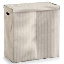 Zeller Present Beige Striped Dubbel Tvttkorg - 118 L