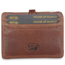 House of Sajaco Cognac Korthllare i Skinn - 7 Kort - RFID Safe