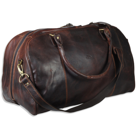The Monte Vintage Weekendbag i Brun Kalvskinn - 33 L