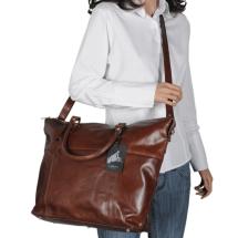 The Monte Business Damvska / Axelvska i Cognac Kalvskinn 15 L