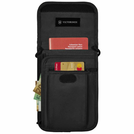 Victorinox Svart Sker Halsplnbok 5.0 Deluxe - RFID-safe