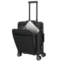 Travelite NEXT 2.0 Svart Aluminium Kabinvska 4 Hjul -40X55X23 -41L - RECYCLED