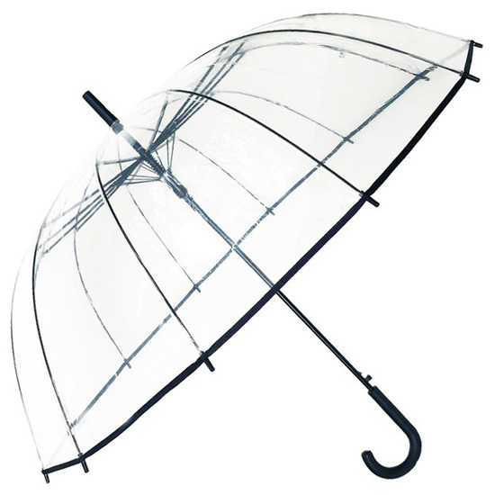 Smati Svart Transparent Stor Paraply - Vindskert - 104 cm