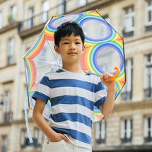 Smati Regnbåge Barn Paraply - Vindsäkert - B: 71 cm