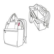 Reisenthel Kabin Ryggsck - 31X39X17 cm - 12L - Twist Berry - RECYCL