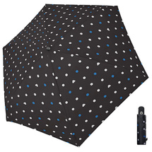 Smati Blå Prickad Paraply - Vindsäkert - B: 90 cm