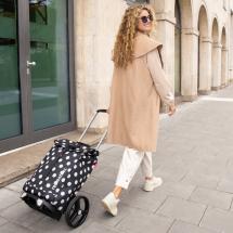 Reisenthel Dots White 2-i-1 Rolltop Shoppingvagn / Citycruiser - 40 L - RECYCLED