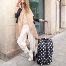 Reisenthel Dots White 2-i-1 Rolltop Shoppingvagn / Citycruiser - 40 L - RECYCLED