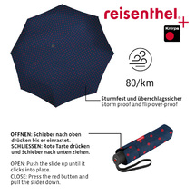 Reisenthel Dots Red Paraply Vindskert -W: 99 cm -RECYCL