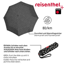 Reisenthel Signature Black Paraply Vindskert - W: 99 cm - RECYCLED
