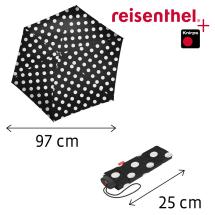Reisenthel Dots White Paraply Vindskert - B:97 cm - RECYCLED
