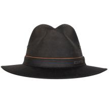 Brun traveller hatt: Stetson Brun Traveller Hatt av Vaxad Bomull - UPF 40+