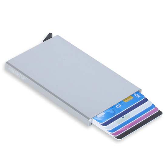 Figuretta RFID-safe Silver Cardprotector Korthllare - 4-6 Kort