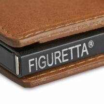 Säker korthållare & läderplånbok: Figuretta RFID-safe Cognac Miniwallet och Kort